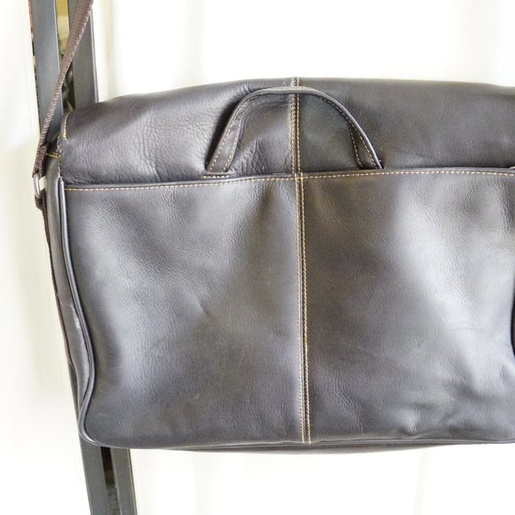 WILSON LEATHER Crossbody Messenger Bag Tablet Case - Picture 3 of 8